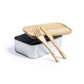 Lunchbox Savana ze stali i bambusa